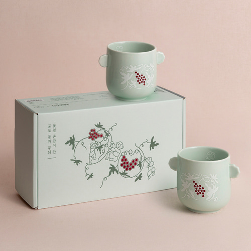 Grape and Child Petal Handle Cup Set (2 pcs)
