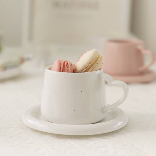 Heart Signal Cup Set – White